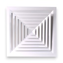 Difusor cuadrado Ceiling Diffuser CD-4S1, 450/600 RAL9016
